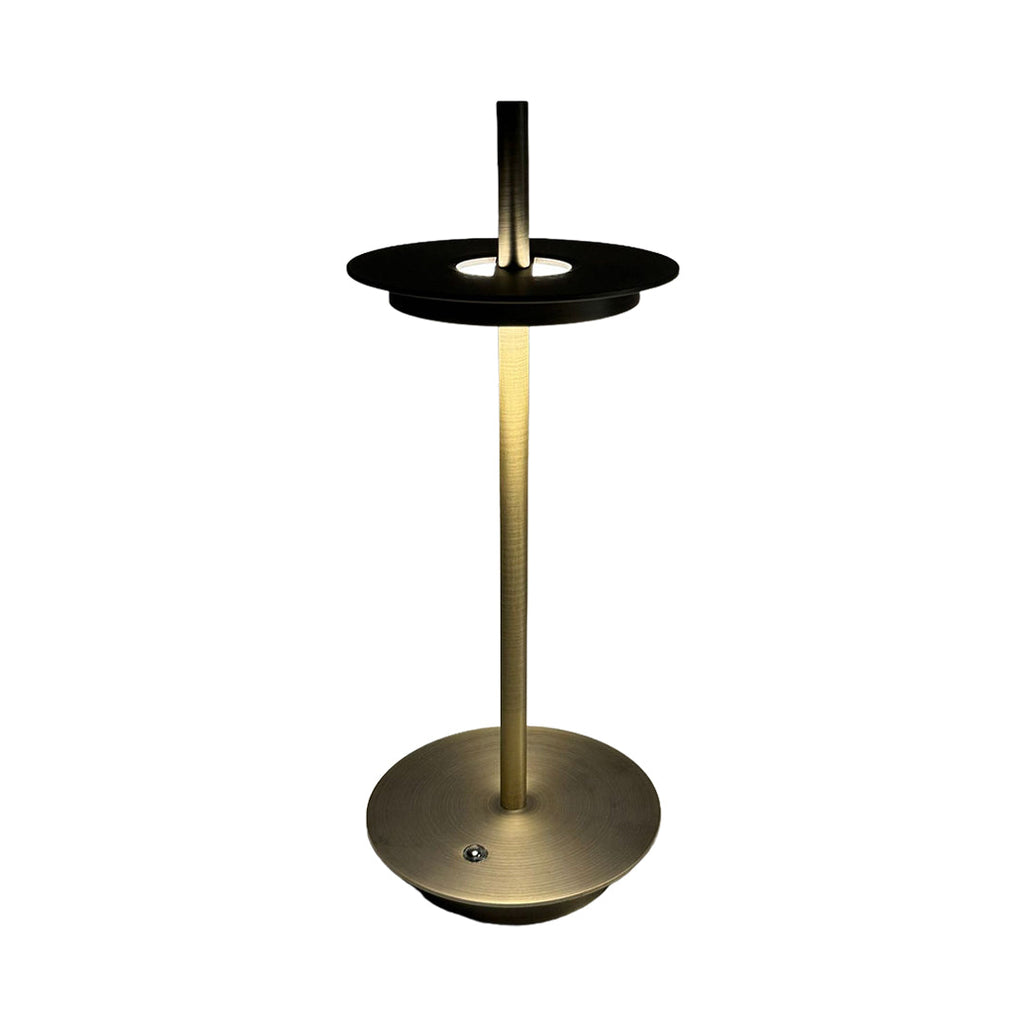 Portable Dimmable Metal Buffet Table Lamp in Modern Silver for Dining Room