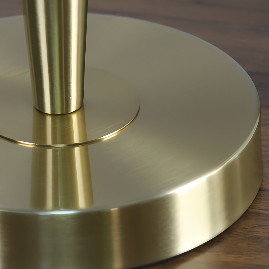Elegant Modern Brass Table Lamp with Fabric Shade for Home Decor