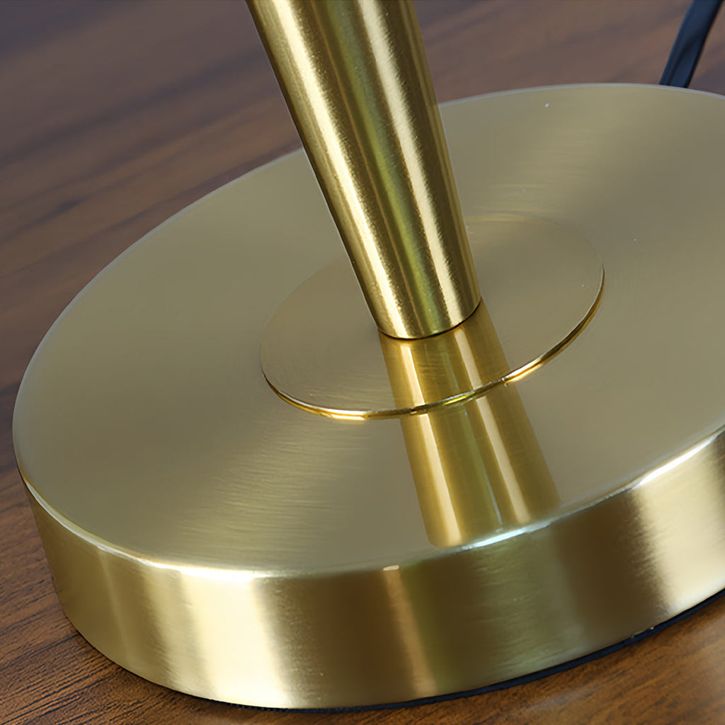 Elegant Modern Brass Table Lamp with Fabric Shade for Home Decor