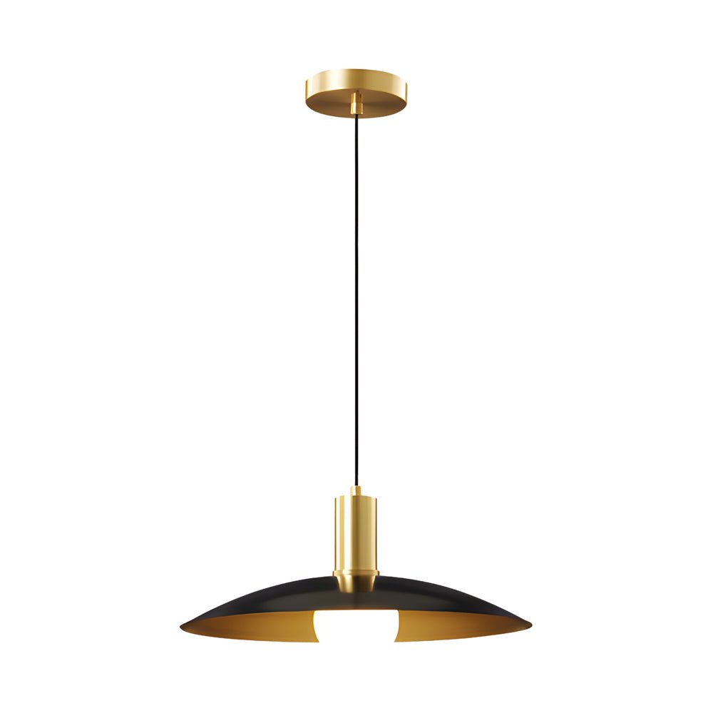 Modern Brass Flared LED Pendant Light Fixture for Dining Room Decor