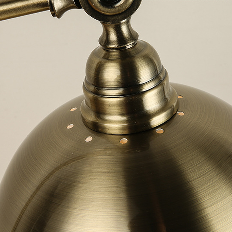 Vintage Bronze Gooseneck LED Desk Lamp – Stylish Metal Lighting for Office