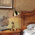 Vintage Bronze Gooseneck LED Desk Lamp – Stylish Metal Lighting for Office