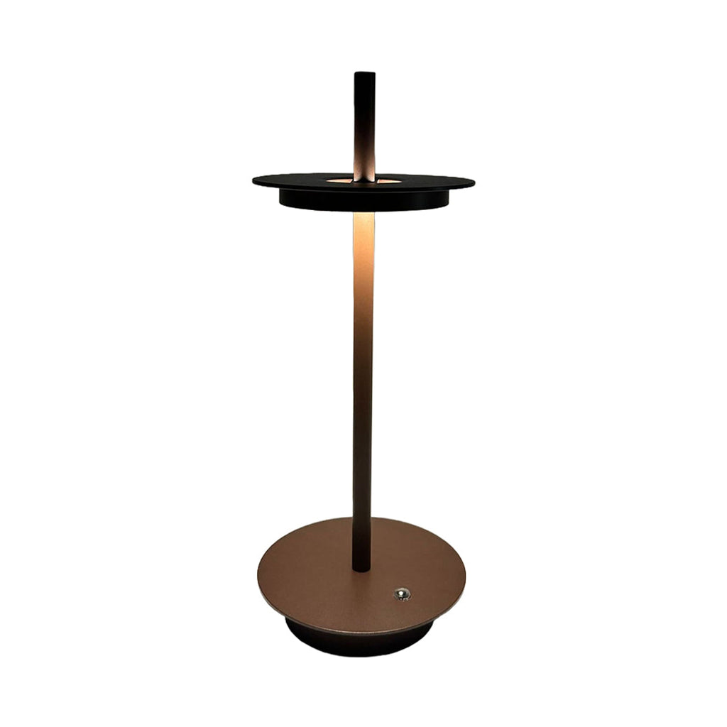 Portable Dimmable Metal Buffet Table Lamp in Modern Silver for Dining Room