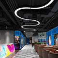 Modern Minimalist C Shape Arc Pendant Light Fixture for Commercial Spaces