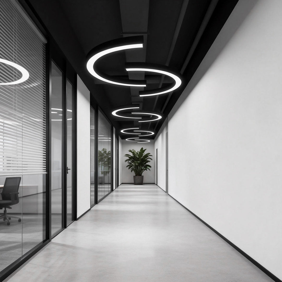 Modern Minimalist C Shape Arc Pendant Light Fixture for Commercial Spaces