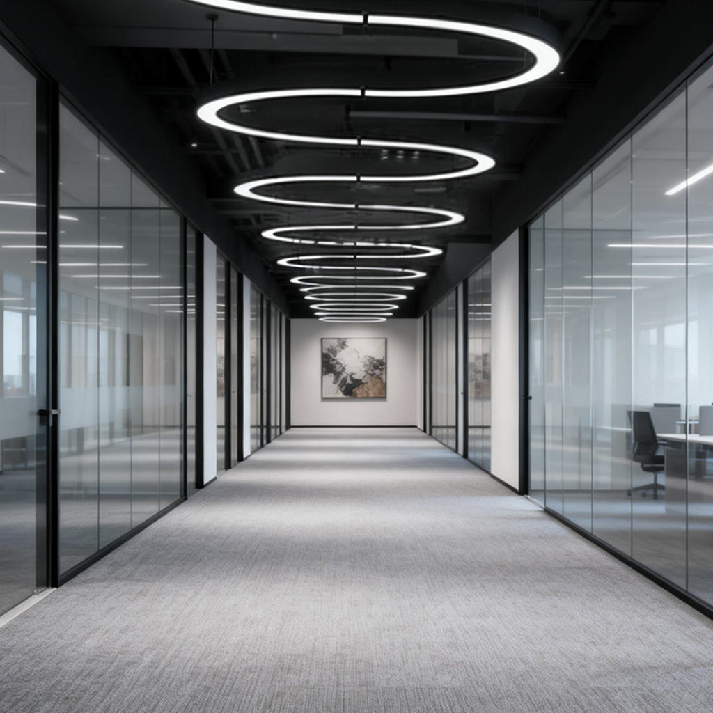 Modern Minimalist C Shape Arc Pendant Light Fixture for Commercial Spaces