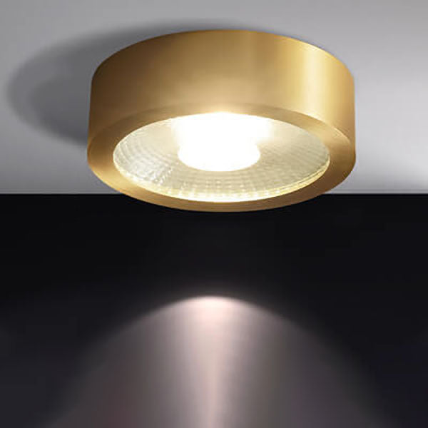 Contemporary Ultra-Thin Copper LED Flush Mount Light for Hallway Decor