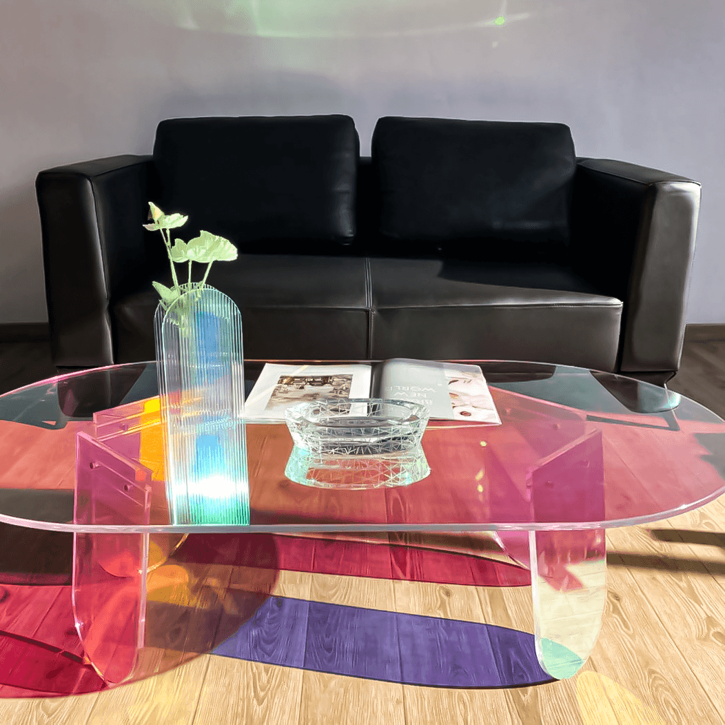 Elegant Wooden Coffee Table in Rustic Oak for Living Room Décor