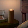 Cozy Wood Cylinder LED Table Lamp for Modern Living Room Ambiance