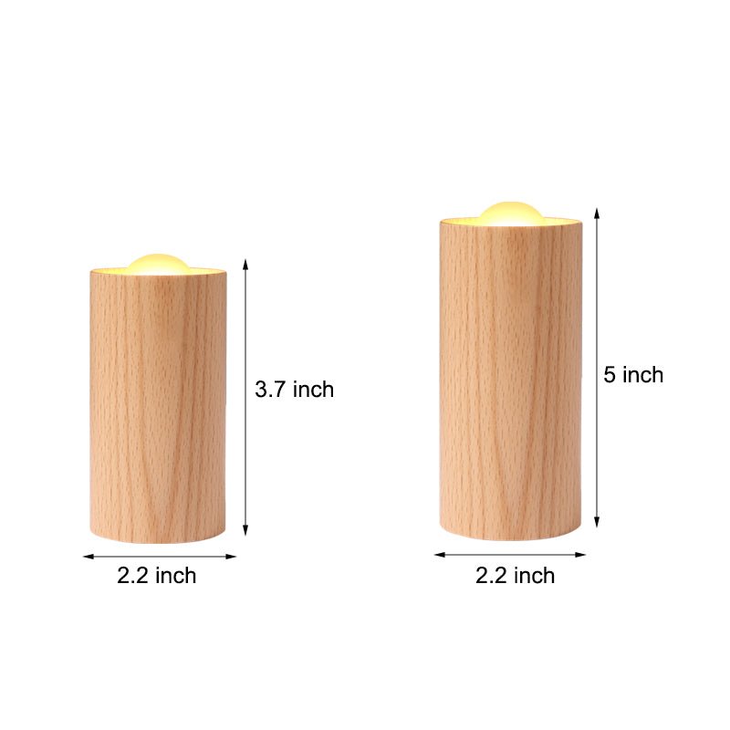 Cozy Wood Cylinder LED Table Lamp for Modern Living Room Ambiance