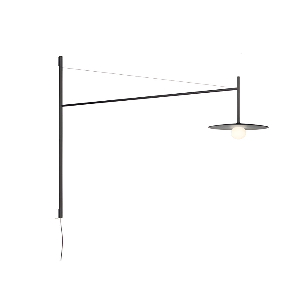 Modern Black Metal LED Cantilever Wall Lamp for Living Room Decor
