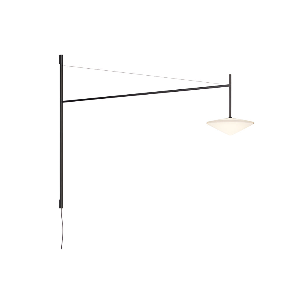 Modern Black Metal LED Cantilever Wall Lamp for Living Room Decor