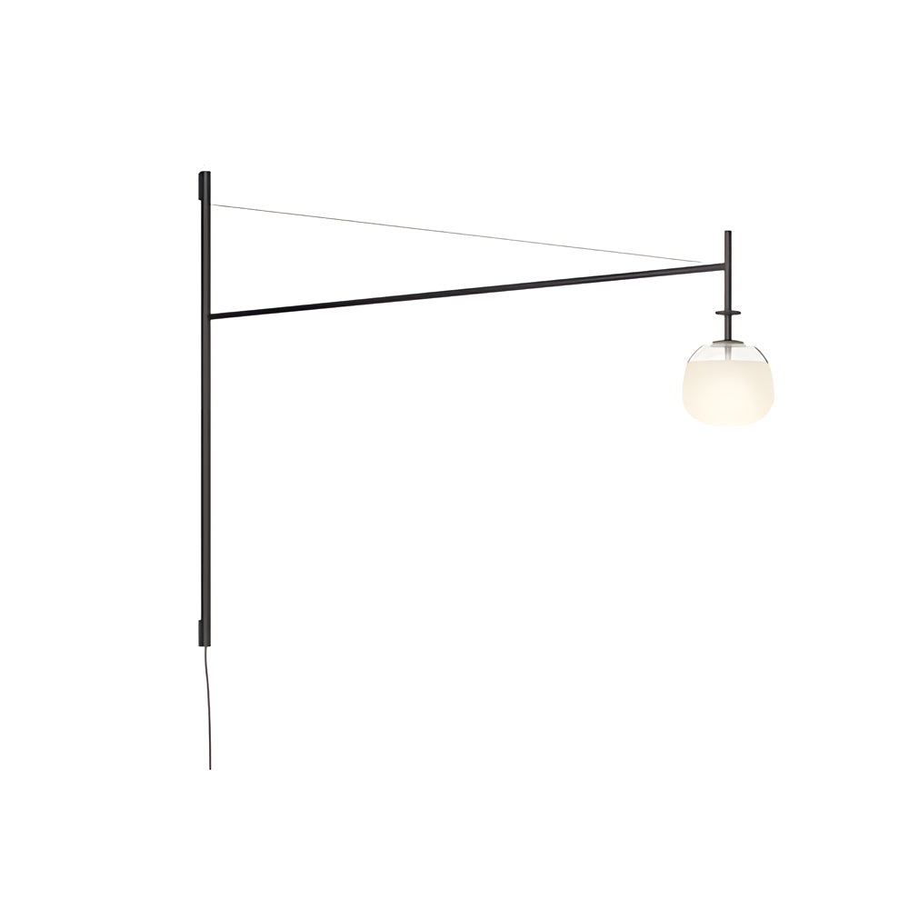 Modern Black Metal LED Cantilever Wall Lamp for Living Room Decor