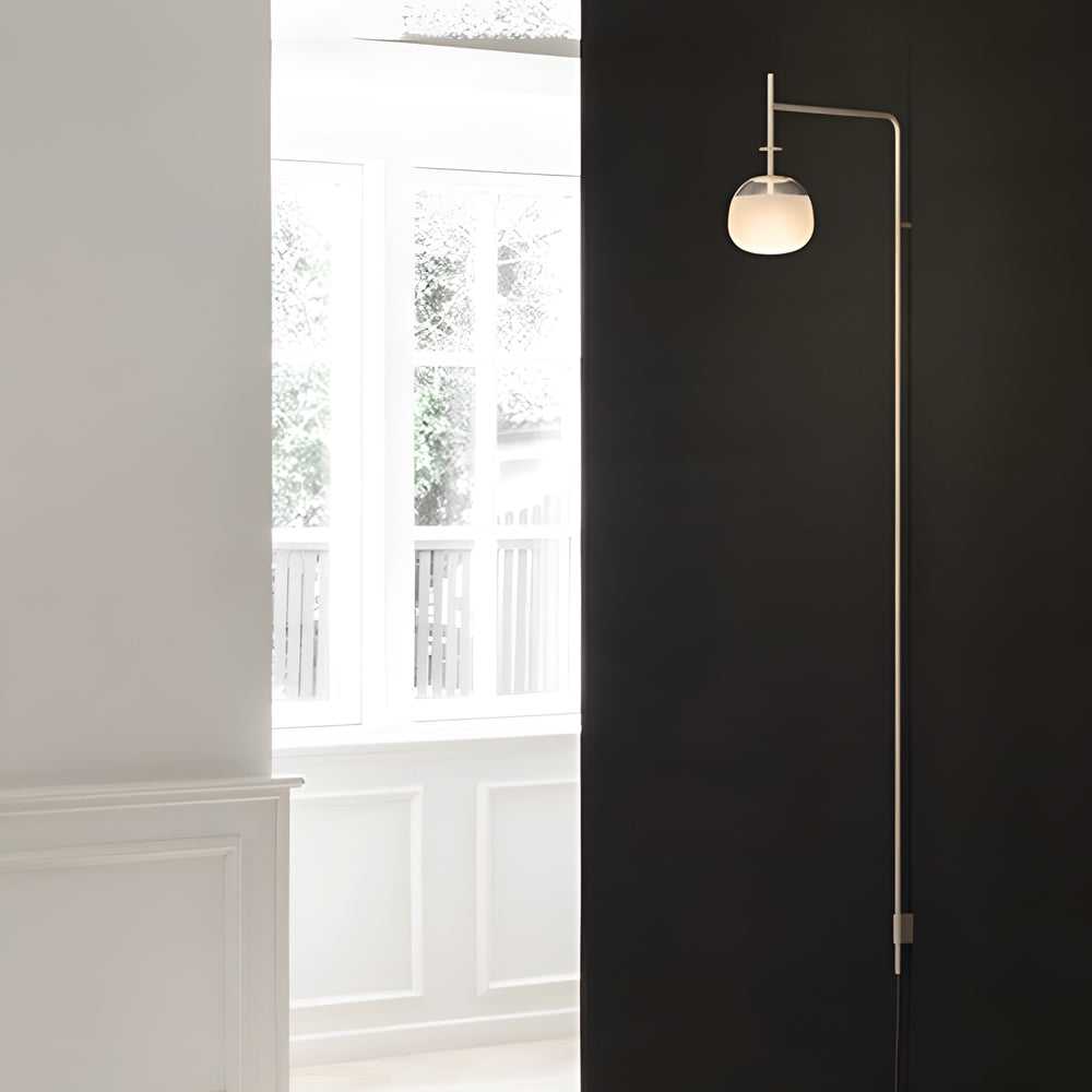 Modern Black Metal LED Cantilever Wall Lamp for Living Room Decor