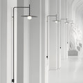 Modern Black Metal LED Cantilever Wall Lamp for Living Room Decor