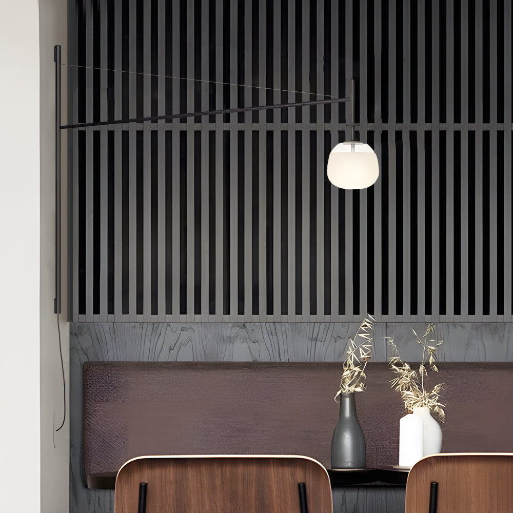 Modern Black Metal LED Cantilever Wall Lamp for Living Room Decor