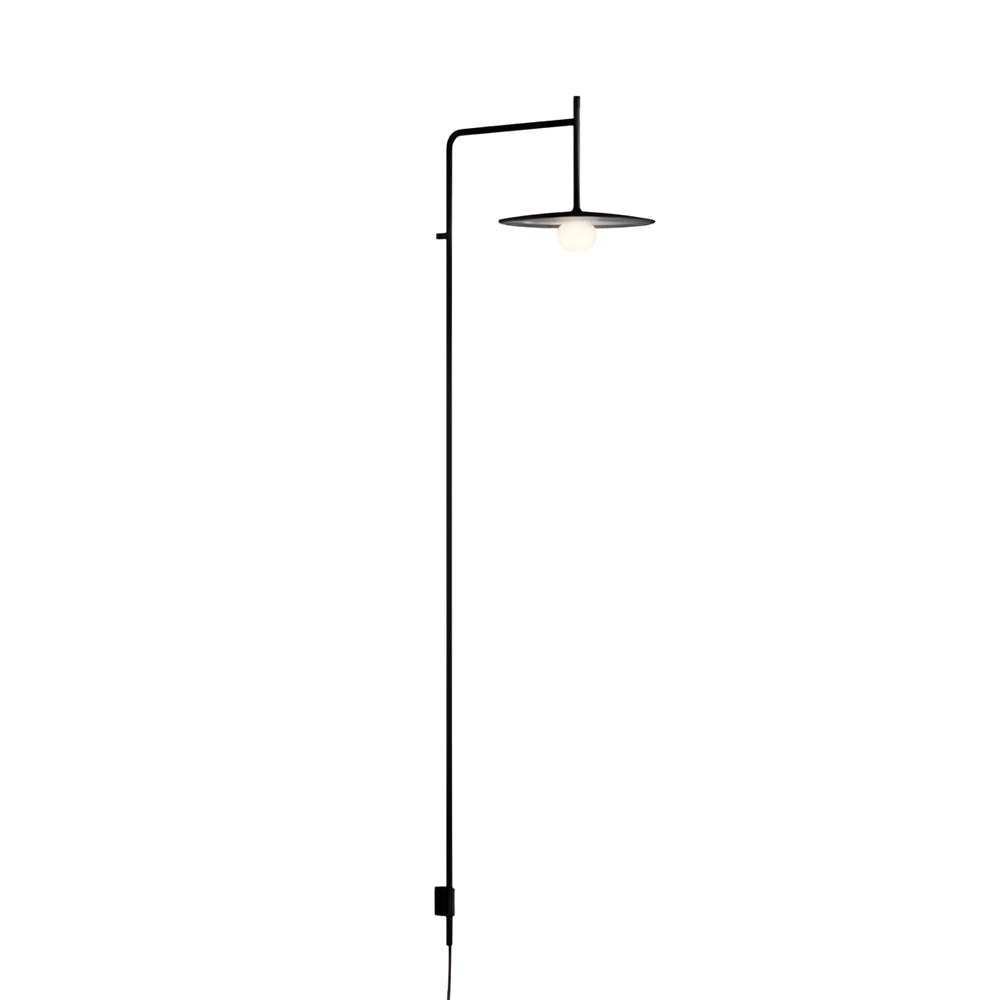 Modern Black Metal LED Cantilever Wall Lamp for Living Room Decor