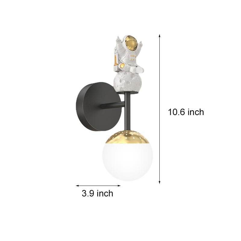 Kid's Room Cartoon Astronaut LED Wall Sconces with 3-Step Dimming