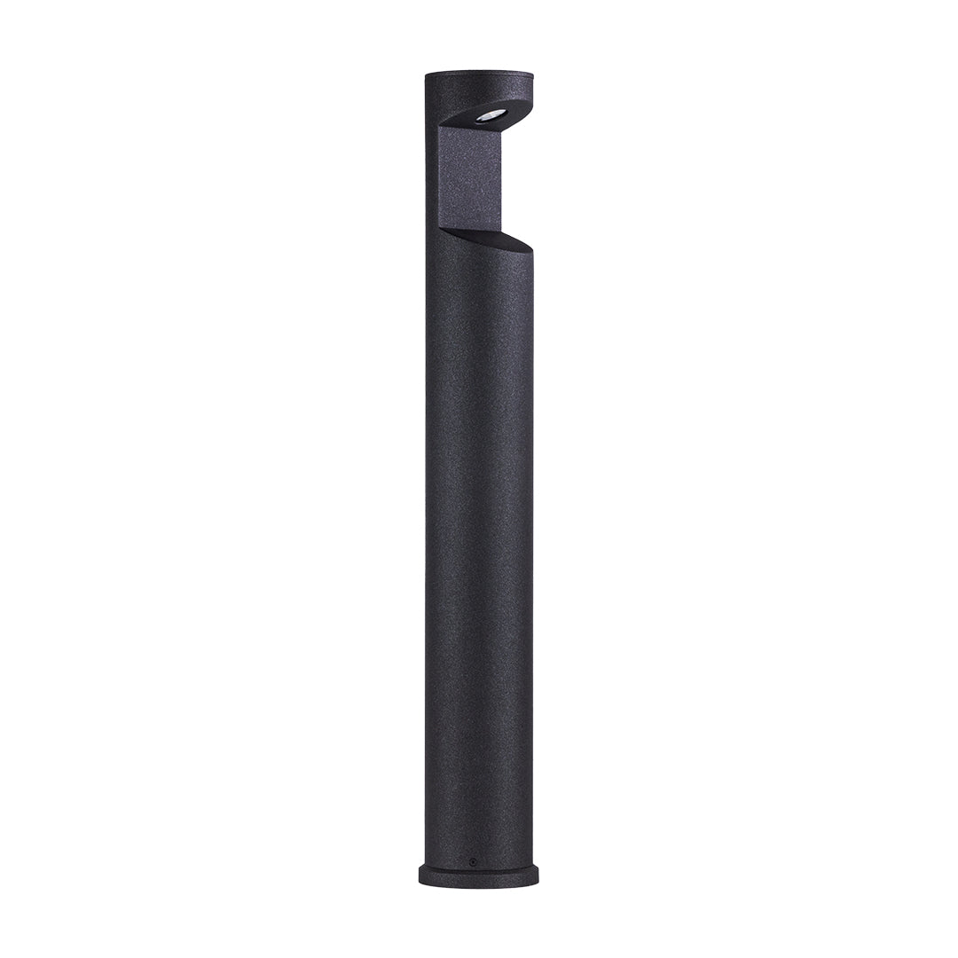 Minimalist Black Metal Outdoor Bollard Light for Pathway & Garden