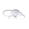 Elegant Modern Overlapping Ring Ceiling Light Fixture in Gold for Living Room