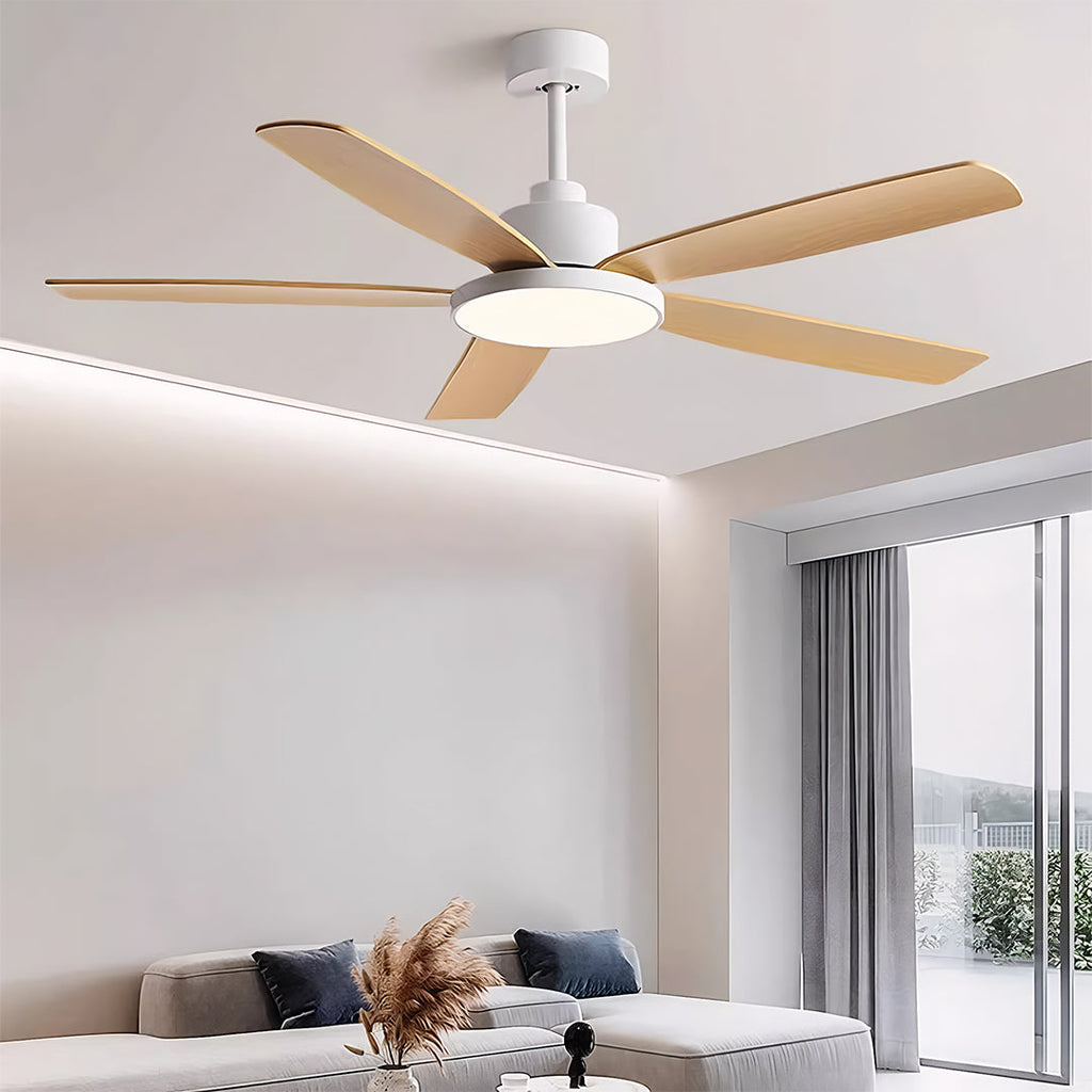 Nordic 5-Light Ceiling Fan with Modern Chandelier Design for Living Room