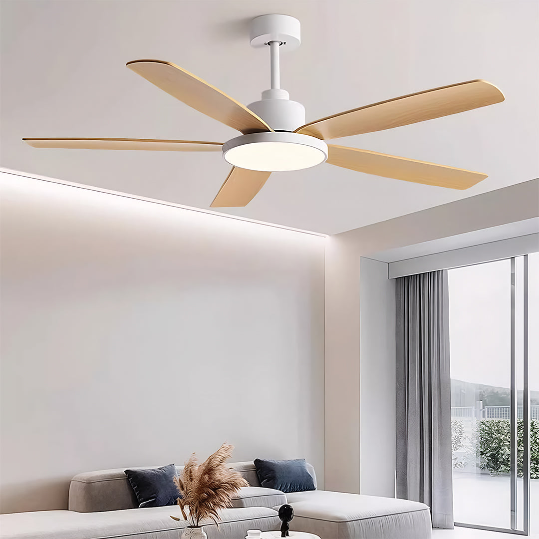 Nordic 5-Light Ceiling Fan with Modern Chandelier Design for Living Room