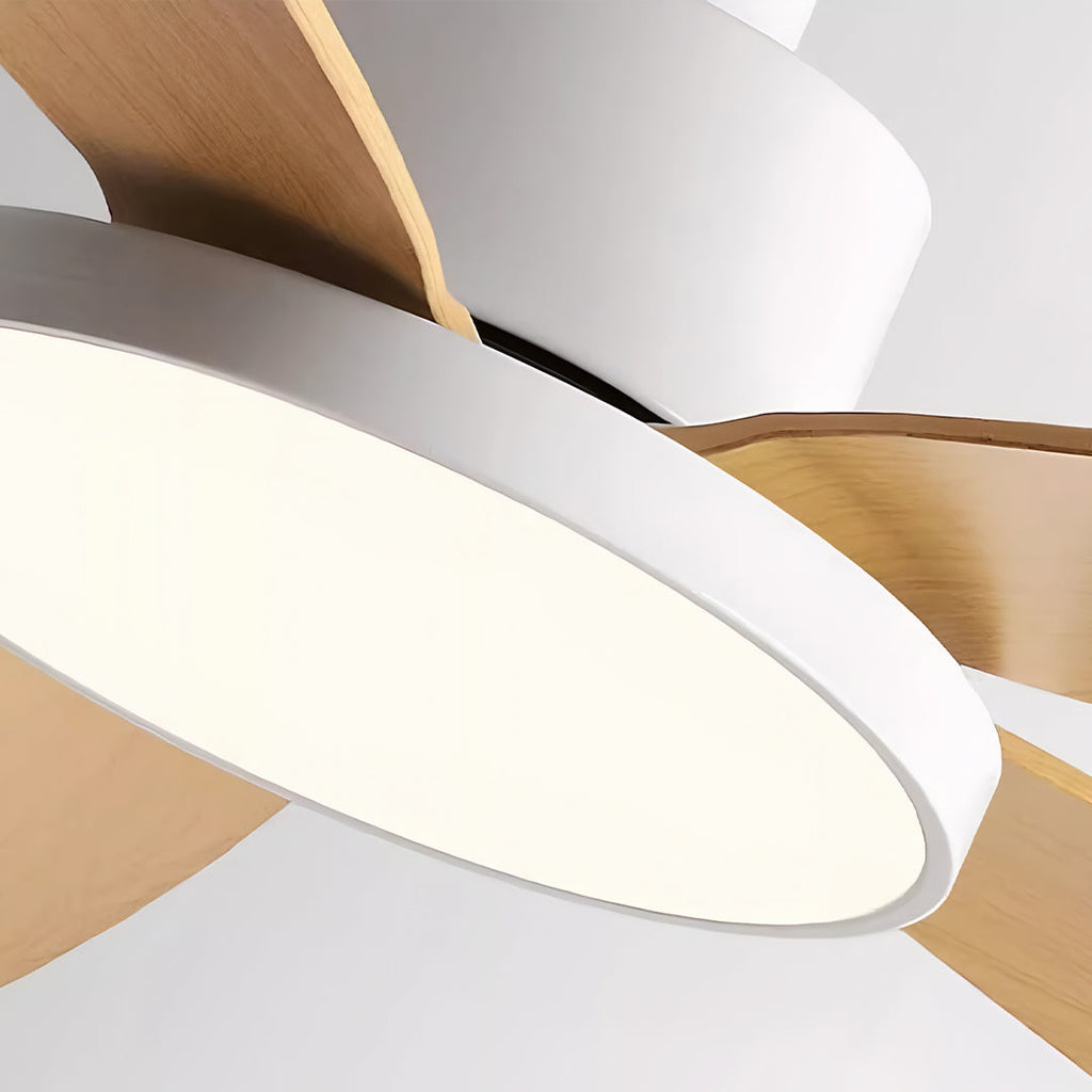 Nordic 5-Light Ceiling Fan with Modern Chandelier Design for Living Room