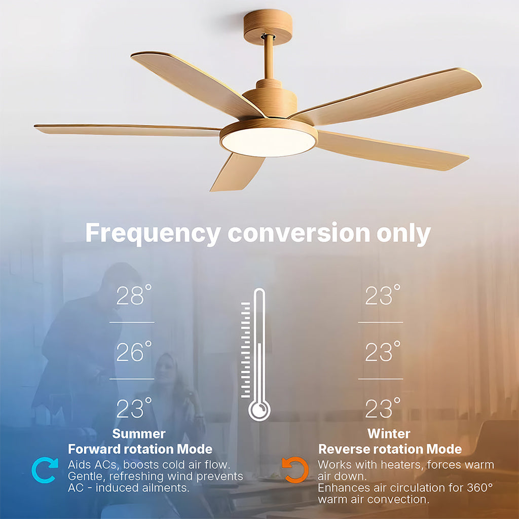 Nordic 5-Light Ceiling Fan with Modern Chandelier Design for Living Room