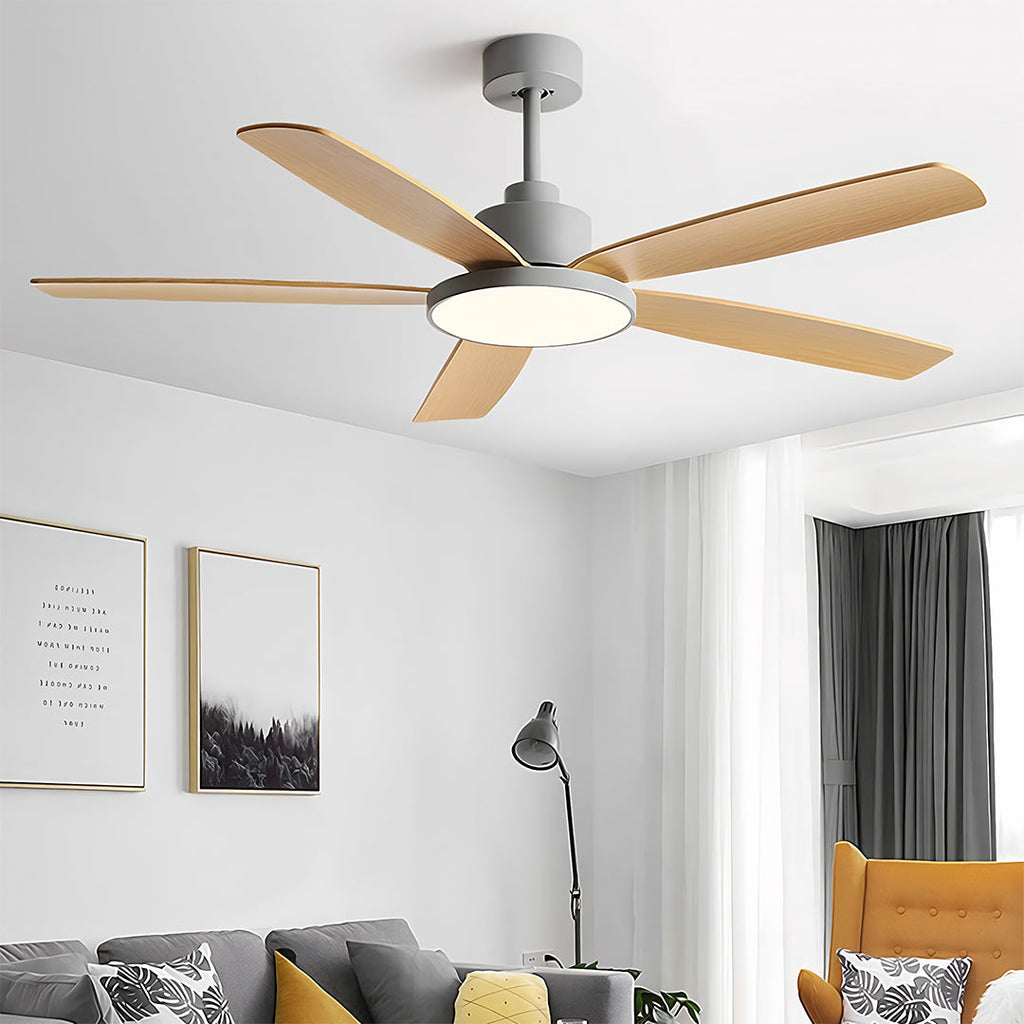 Nordic 5-Light Ceiling Fan with Modern Chandelier Design for Living Room