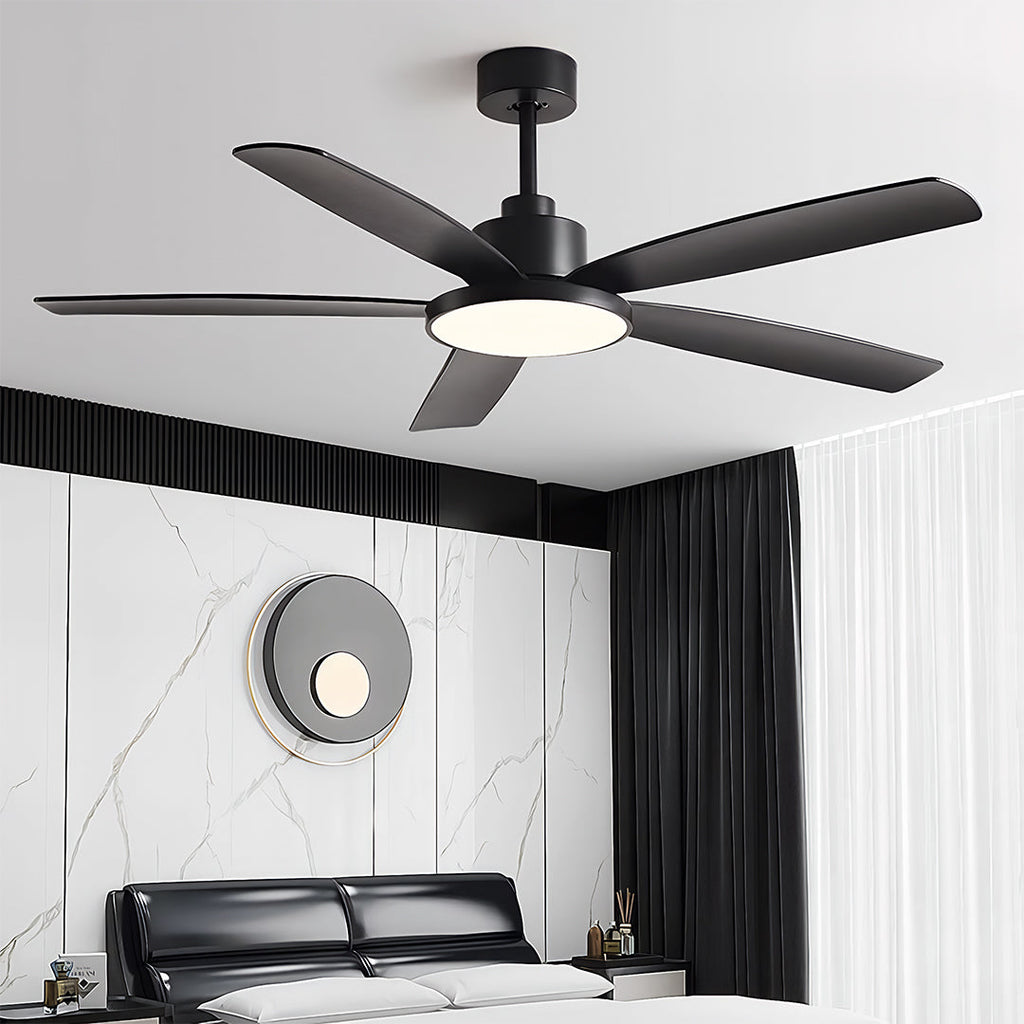 Nordic 5-Light Ceiling Fan with Modern Chandelier Design for Living Room
