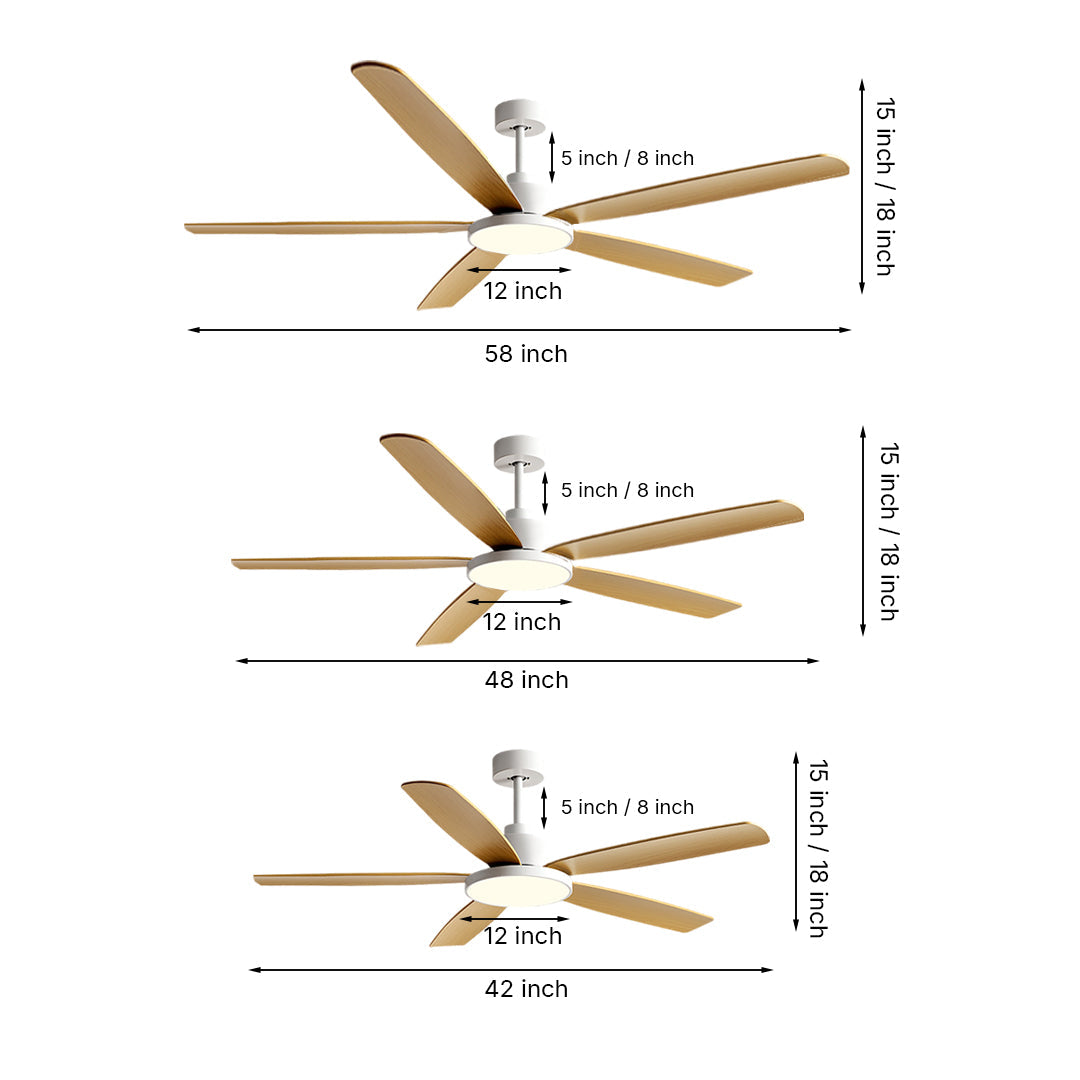 Nordic 5-Light Ceiling Fan with Modern Chandelier Design for Living Room