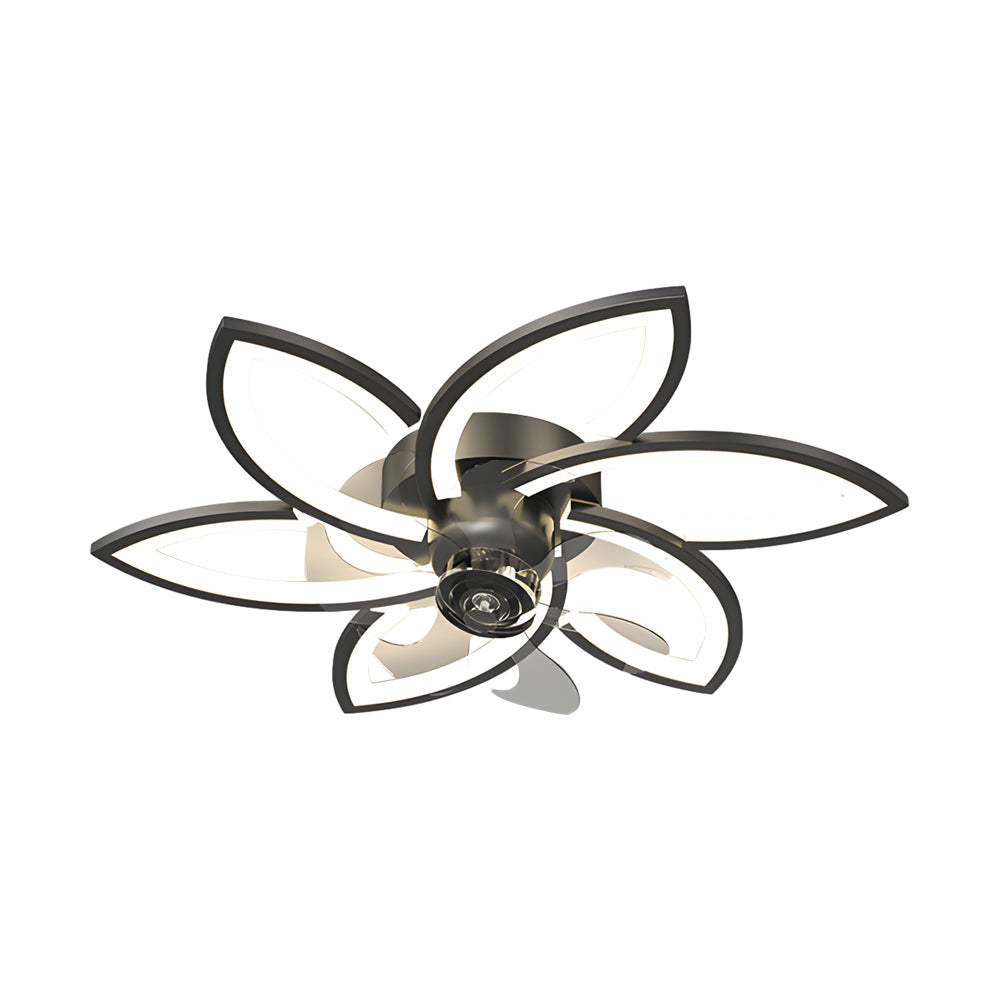 Modern Floral Ceiling Fan with Elegant LED Lights for Living Room