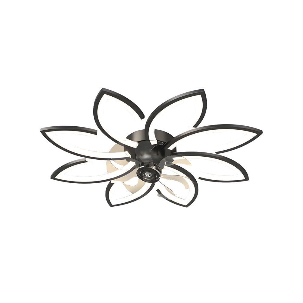 Modern Floral Ceiling Fan with Elegant LED Lights for Living Room