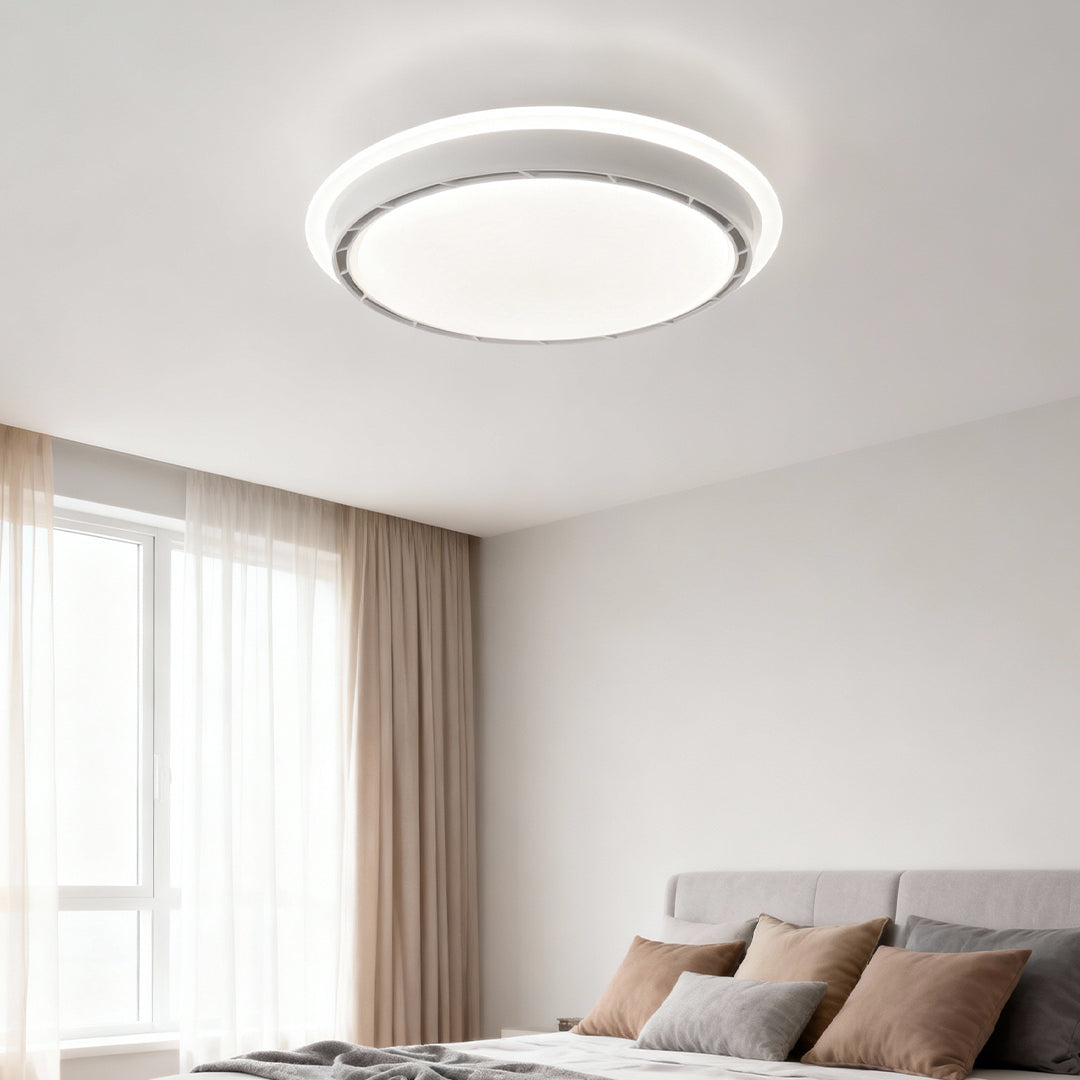 French Retro Dimmable Ceiling Light Fan Fixture in Antique Bronze for Living Room
