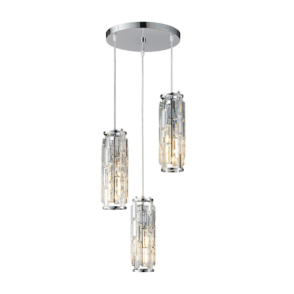 Elegant Mini Crystal Pendant Light Fixture for Kitchen or Dining Room