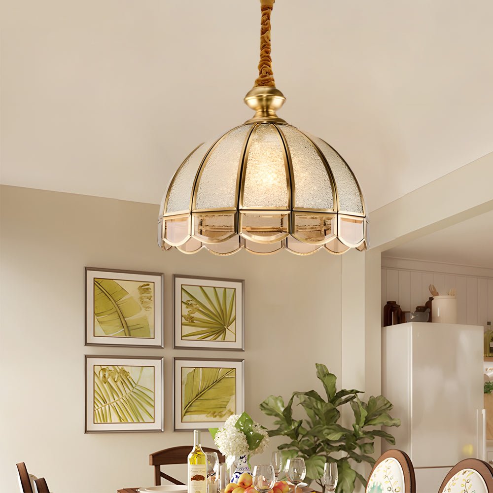Elegant European-Style Glass Flower Chandelier for Dining Room Lighting