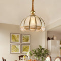Elegant European-Style 3-Step Dimming Glass Flower Chandelier for Dining Room