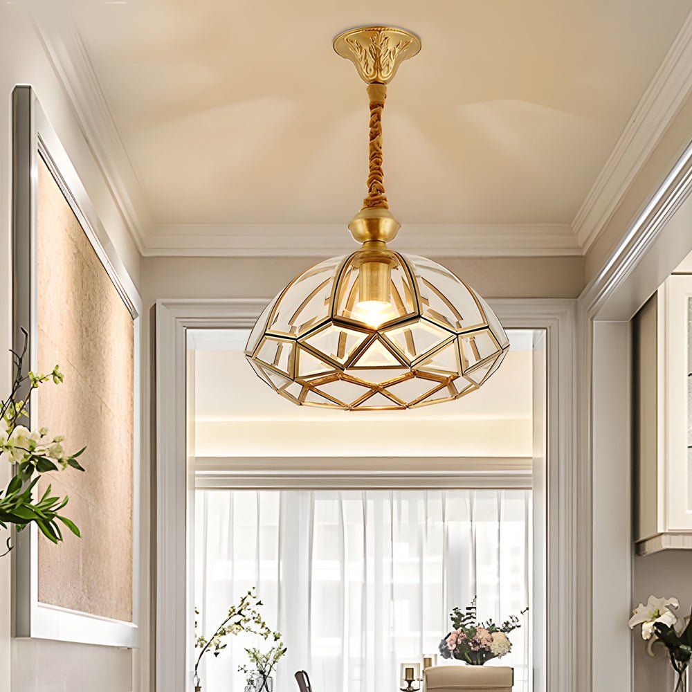 Elegant European-Style Glass Flower Chandelier for Dining Room Lighting