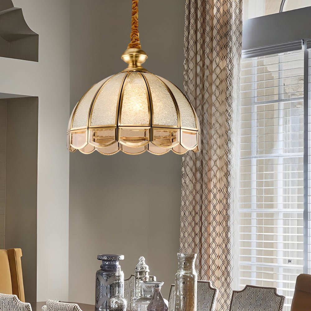 Elegant European-Style Glass Flower Chandelier for Dining Room Lighting