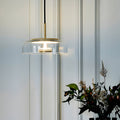 Elegant Clear Glass LED Pendant Light Fixture for Nordic Living Room