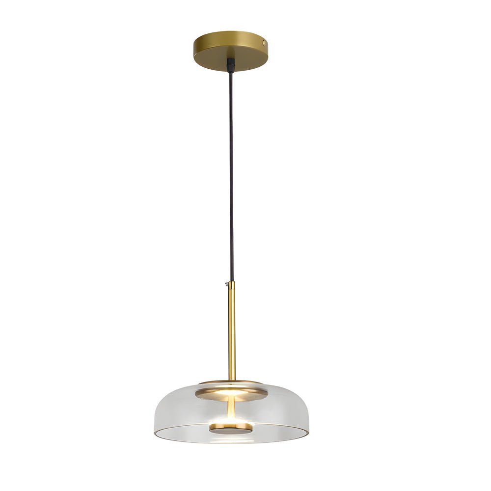 Elegant Clear Glass LED Pendant Light Fixture for Nordic Living Room