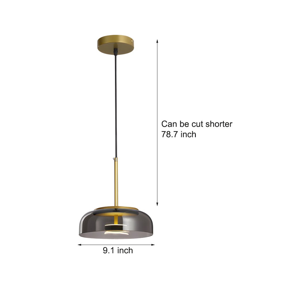 Nordic Style Clear Glass LED Pendant Light for Dining Room & Living Space