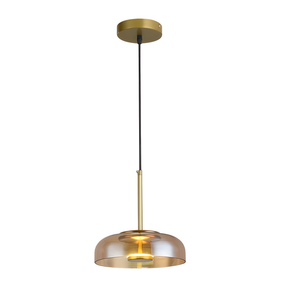 Elegant Clear Glass LED Pendant Light Fixture for Nordic Living Room