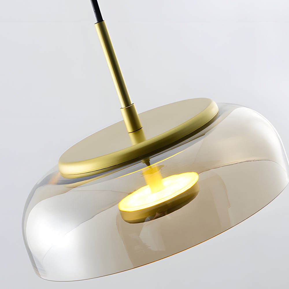 Nordic Style Clear Glass LED Pendant Light for Dining Room & Living Space