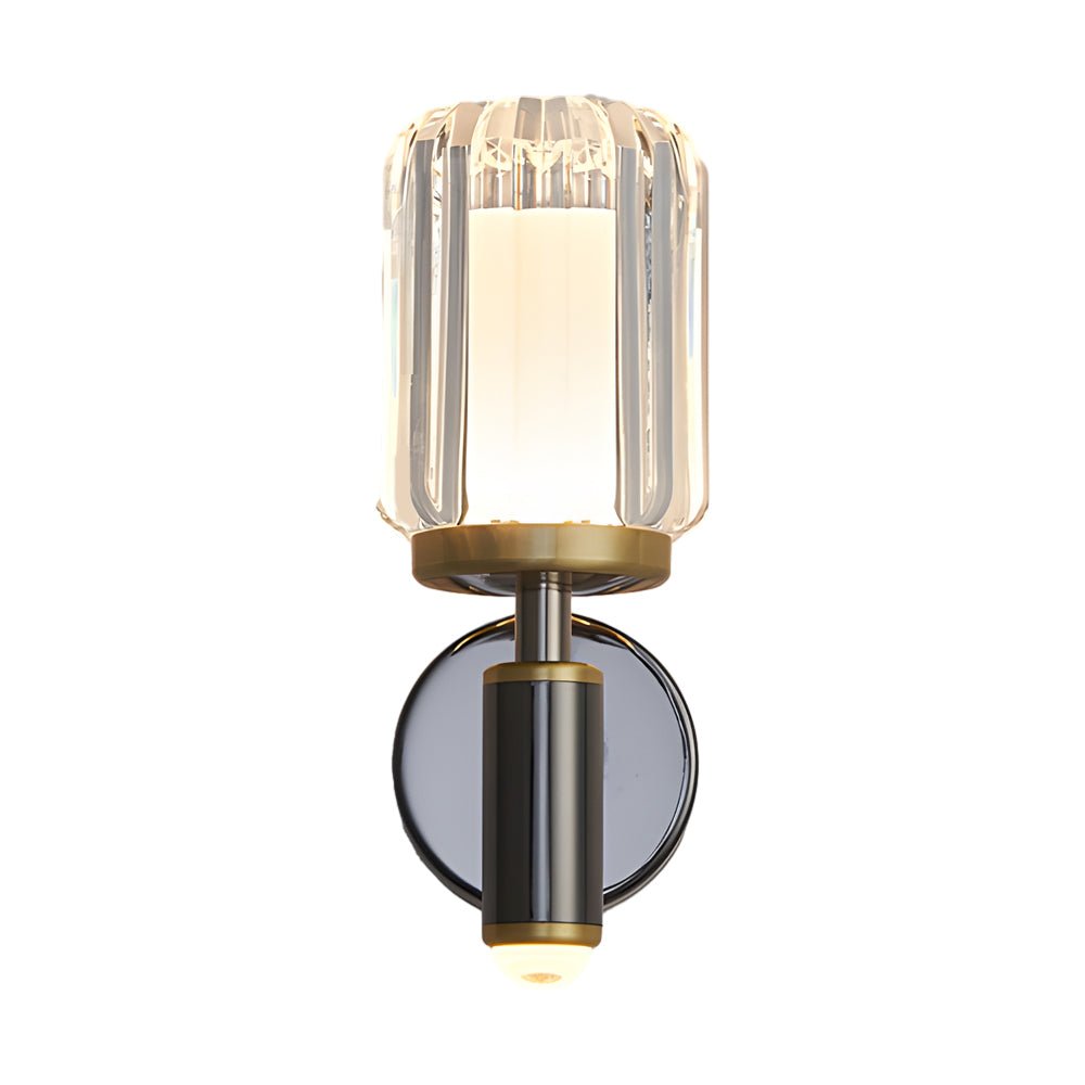 Modern Clear Acrylic Wall Sconce - Aluminum Arm Light for Living Room