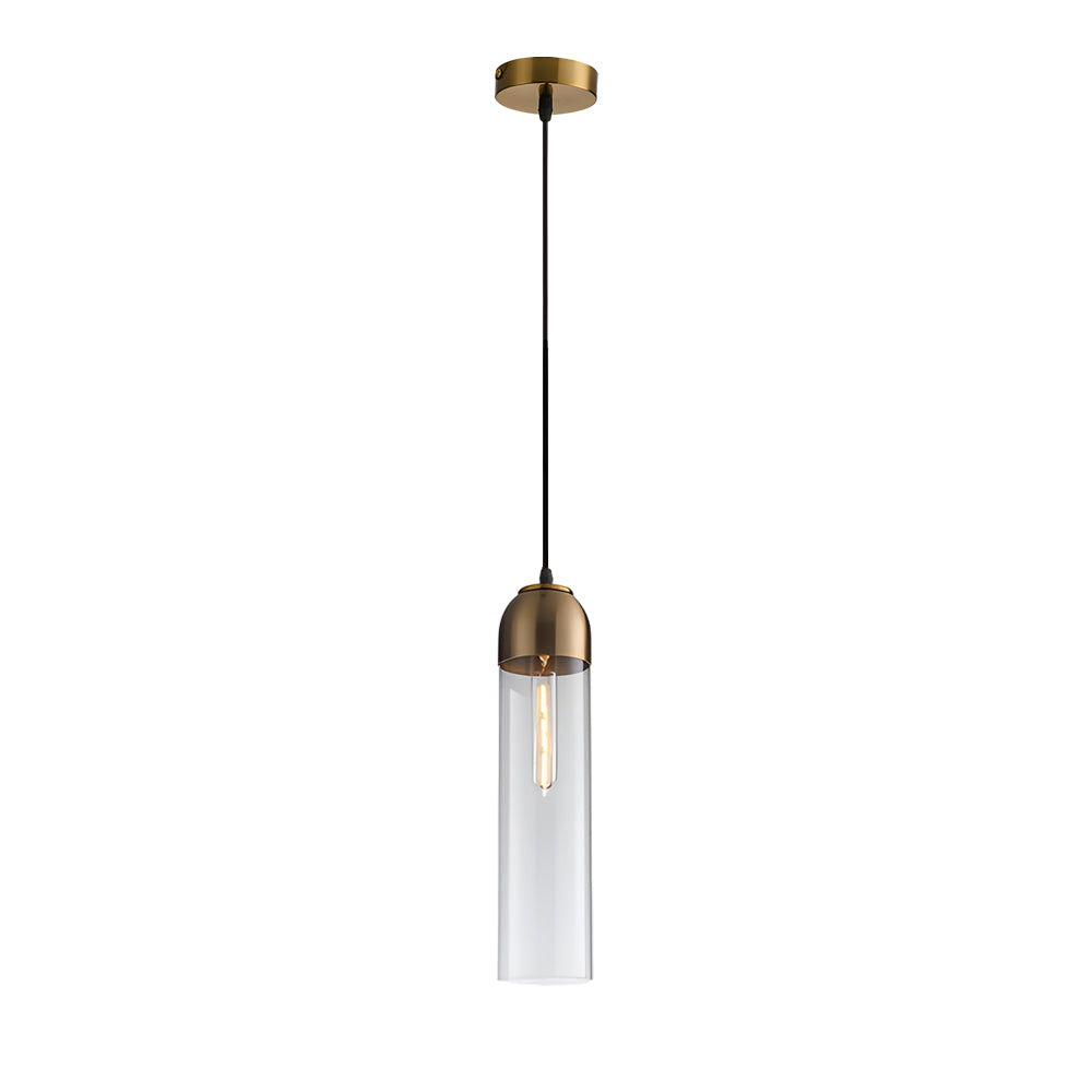 Nordic Glass Tube Pendant Light Chandelier for Modern Dining Room