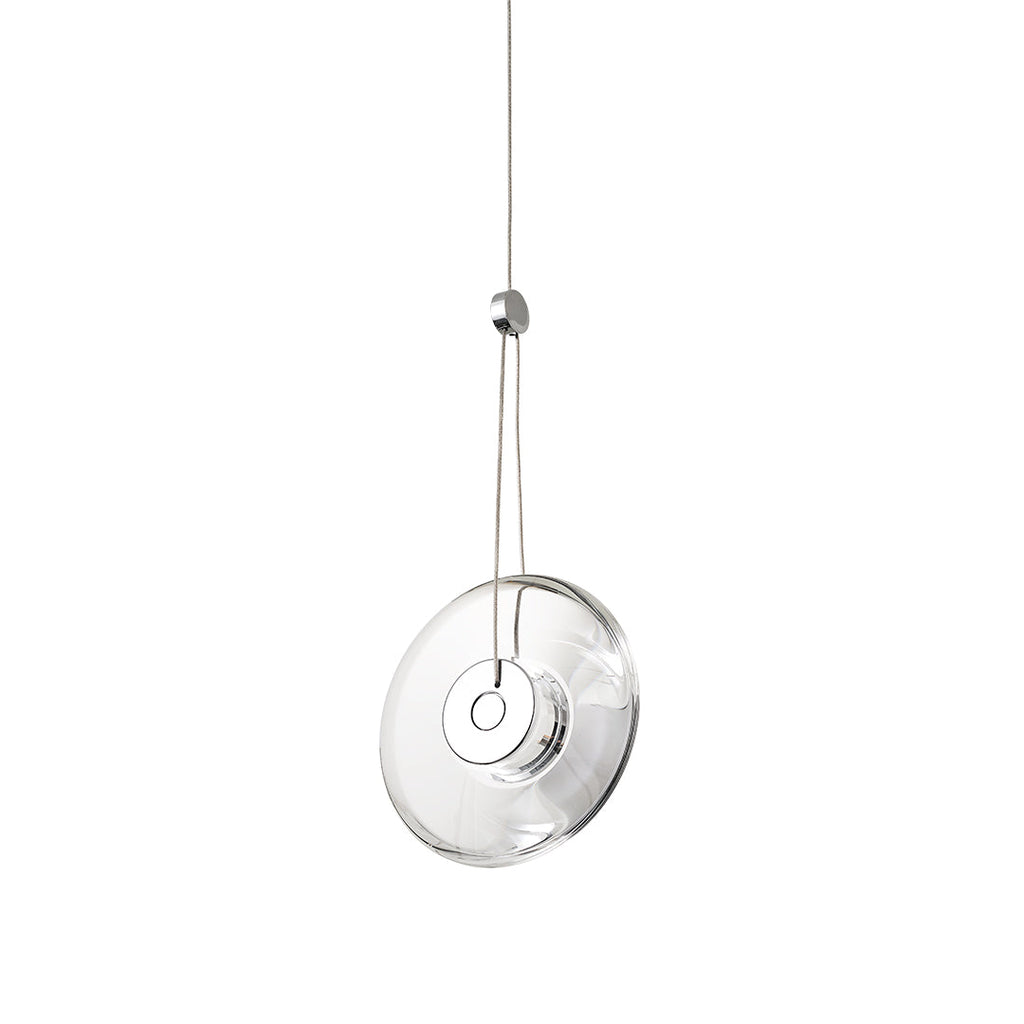 Clear Glass Modern Minimalist Pendant Light Fixture for Kitchen Dining Room