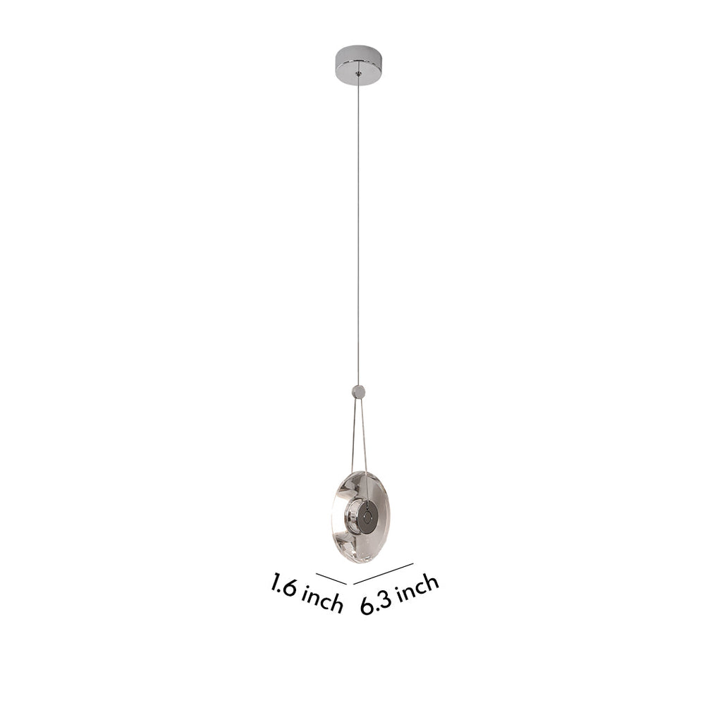 Clear Glass Modern Minimalist Pendant Light Fixture for Living Room