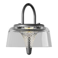 Solar-Powered Clear Glass Pendant Light Fixture for Outdoor Spaces