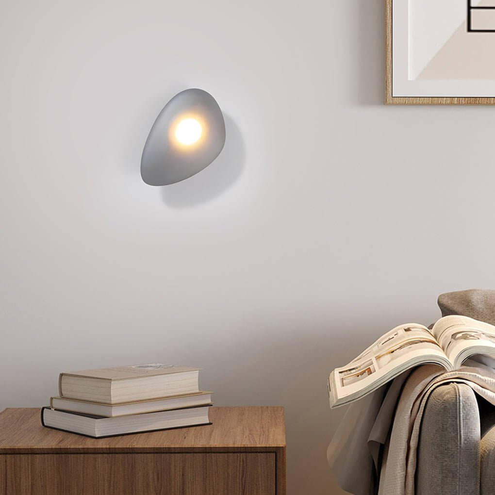 Contemporary White Glass Pebbles Wall Sconce for Living Room Decor
